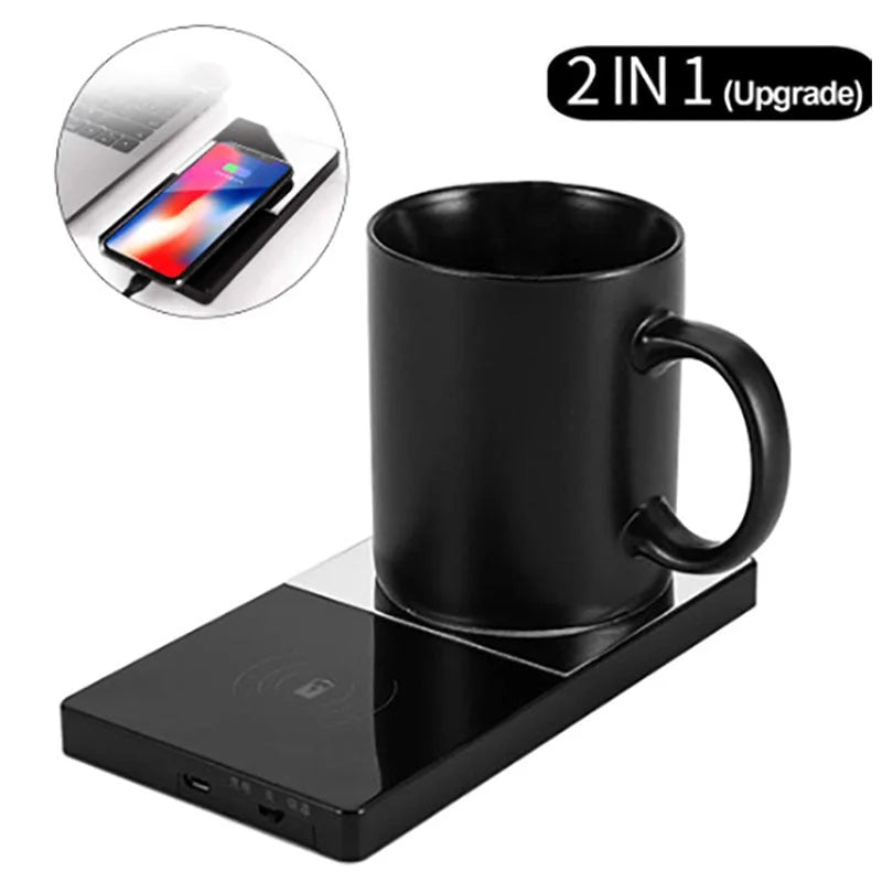 Wireless Charger & Mug Warmer Temperature Control Overheat Protection