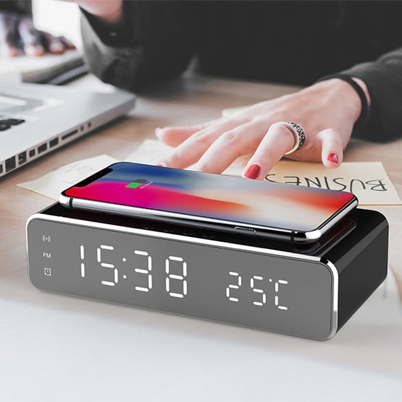 Wireless Charging LED Alarm Clock