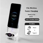 Wireless Charging Stand 15W Fast Charging Integrated Cooling