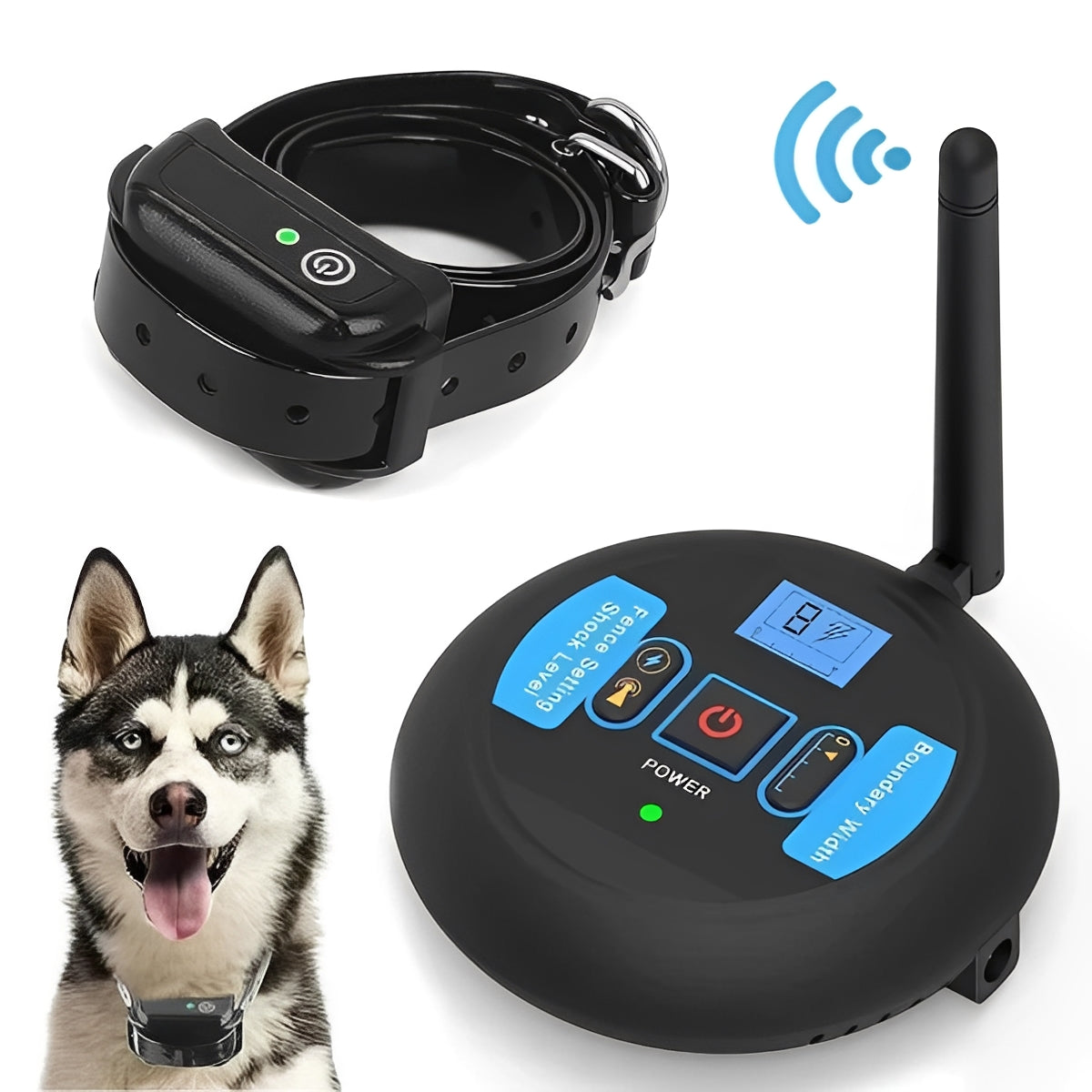 Wireless Dog Fence Adjustable Boundary Dial Waterproof Collar