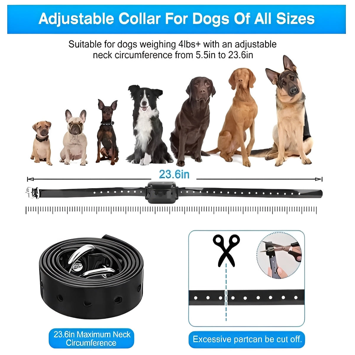 Wireless Dog Fence Adjustable Boundary Dial Waterproof Collar