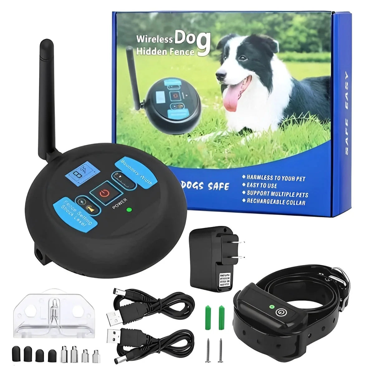 Wireless Dog Fence Battery Backup & Waterproof Collar