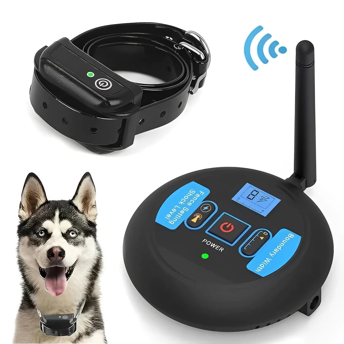 Wireless Dog Fence Battery Backup & Waterproof Collar
