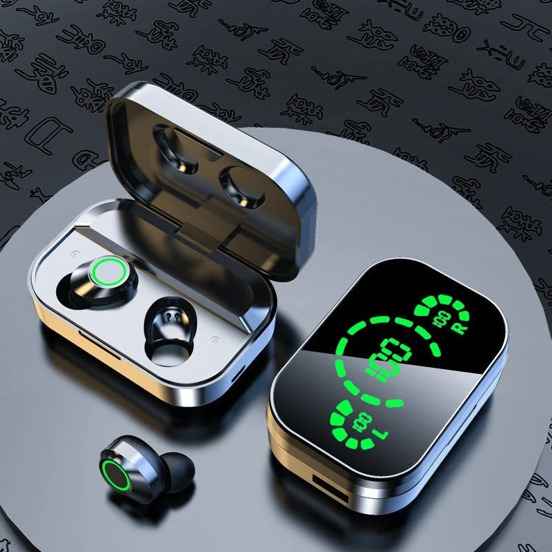Wireless Earbuds Bluetooth 5.3 Graphene Drivers LED Battery Display