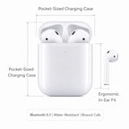 Wireless Earbuds Compact Charging Case Built-In Mic
