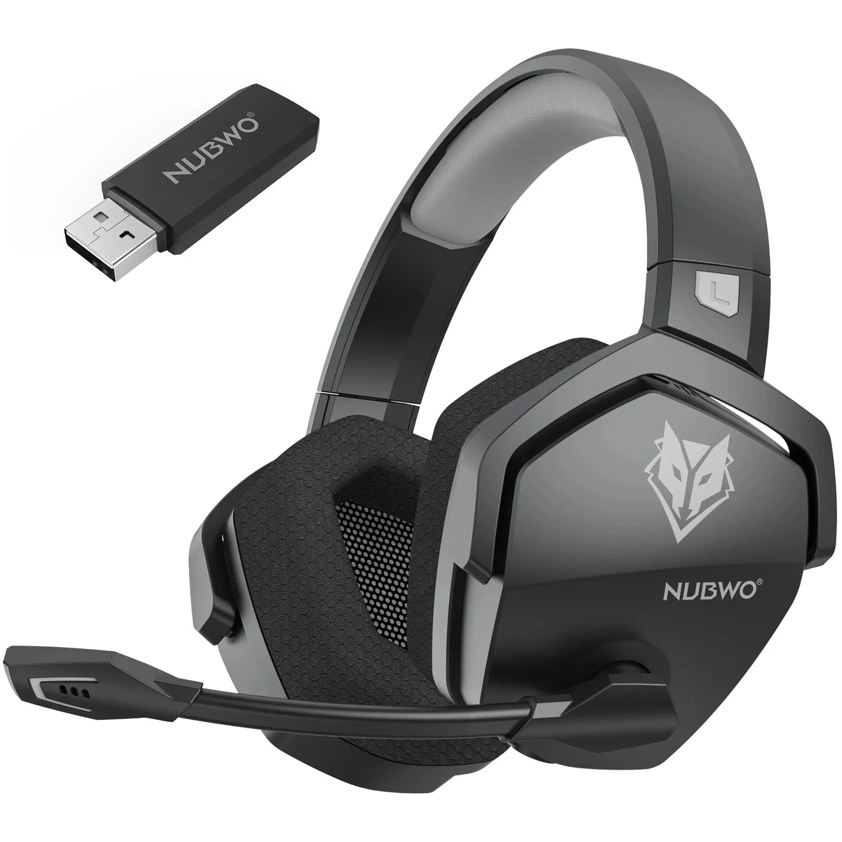 Wireless Gaming Headset ANC Adjustable Boom Mic 100h Battery