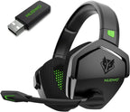 Wireless Gaming Headset ANC Adjustable Boom Mic 100h Battery