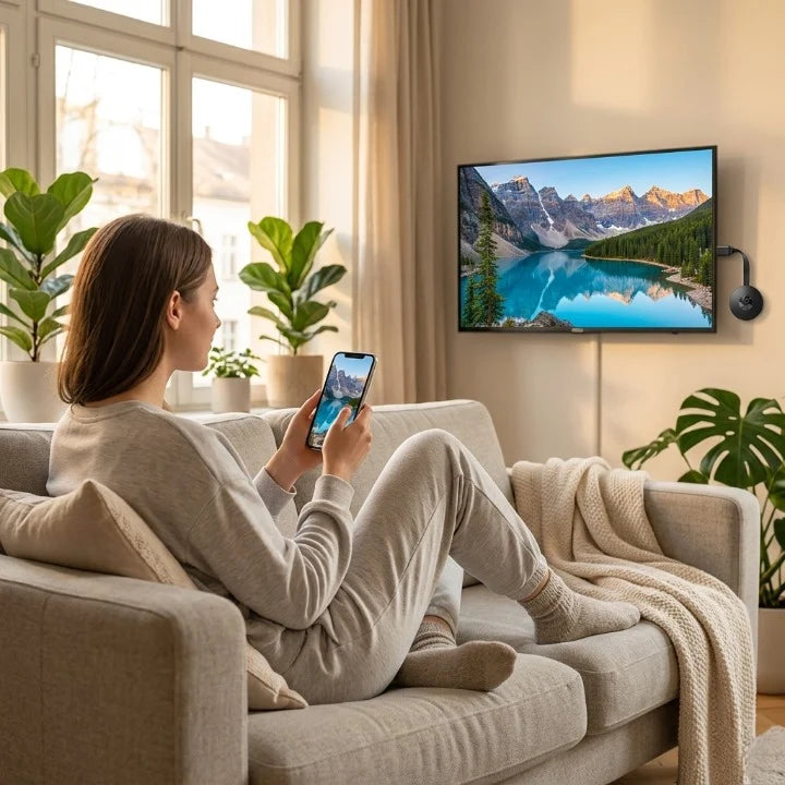 Wireless HDMI Adapter 1080p Plug-And-Play Miracast & AirPlay