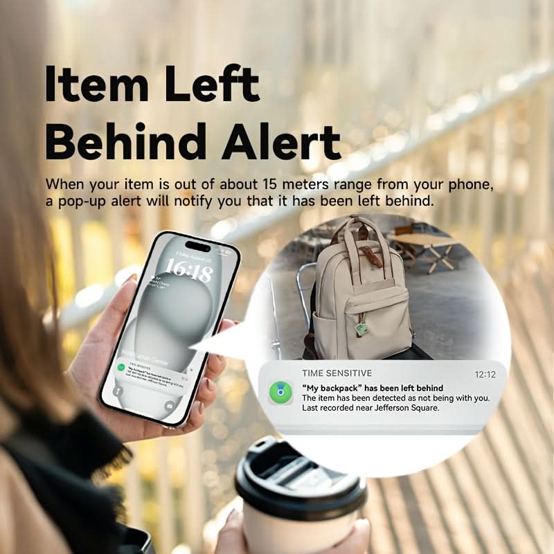Wireless Item Tracker Real-Time Tracking Compact & Lightweight Battery-Powered