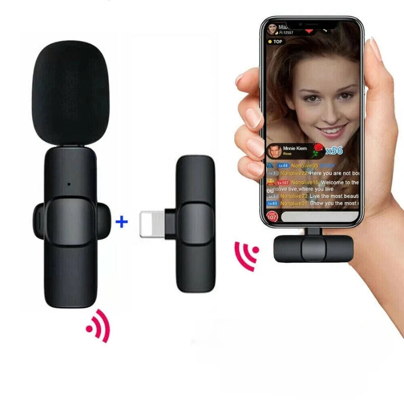 Wireless Microphone Ultra-Low Latency Noise Reduction 10 Hour Battery