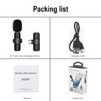 Wireless Microphone Ultra-Low Latency Noise Reduction 10 Hour Battery