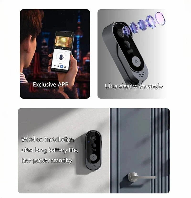 Wireless Video Doorbell HD Night Vision Two-Way Audio