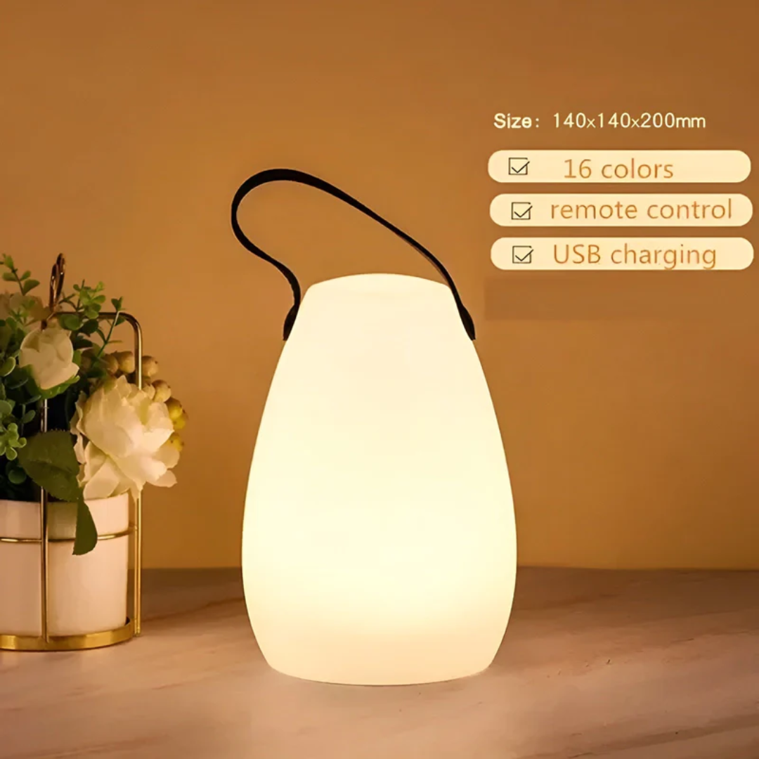 Wireless & Waterproof Multi-Color Table Lamp (USB Rechargeable)