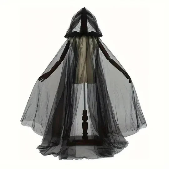 Witch Cloak Layered Tulle Adjustable Hood One Size