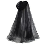 Witch Cloak Layered Tulle Adjustable Hood One Size