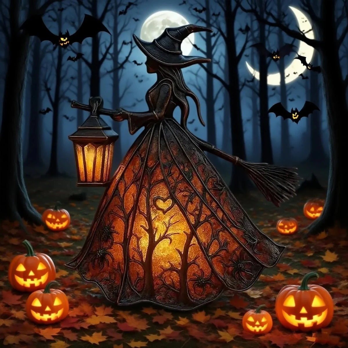 Witch Lamp Warm Amber LED Battery-Powered