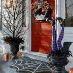 Witch Leg Yard Stakes Striped Resin Set of 2