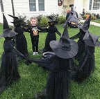 Witch Yard Stake Sound-Activated Flashing Light