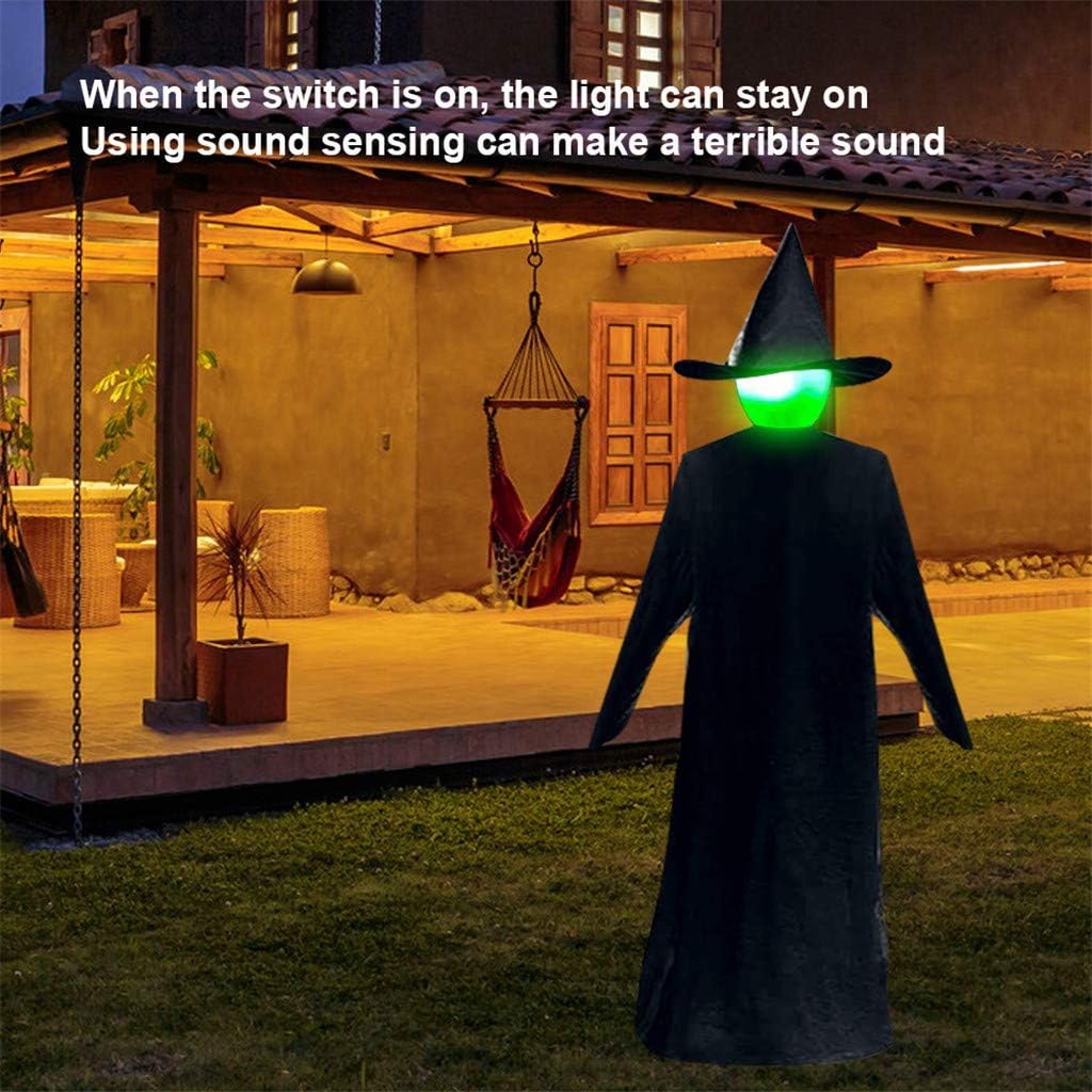Witch Yard Stake Sound-Activated Flashing Light