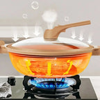 Wok Speckled Non-Stick Steamer Basket & Glass Lid