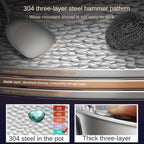 Wok Stainless Steel Curved Bottom Induction Compatible