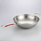 Wok Stainless Steel Curved Bottom Induction Compatible