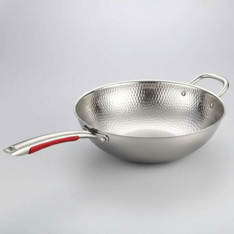 Wok Stainless Steel Curved Bottom Induction Compatible