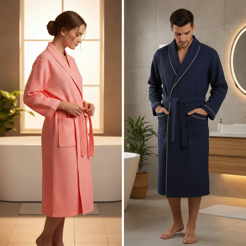 Women's Bathrobe Lightweight Waffle Kimono