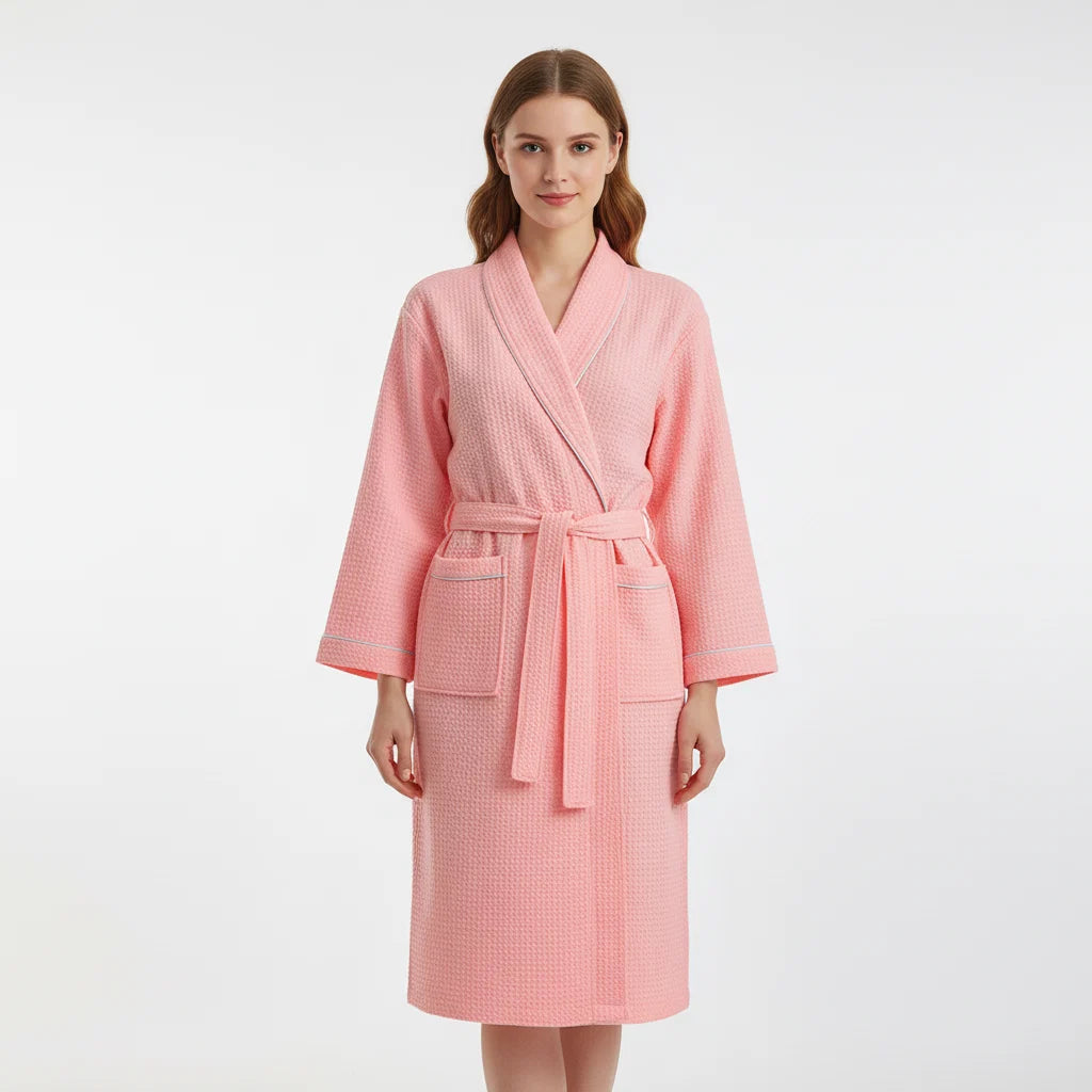 Women's Bathrobe Lightweight Waffle Kimono