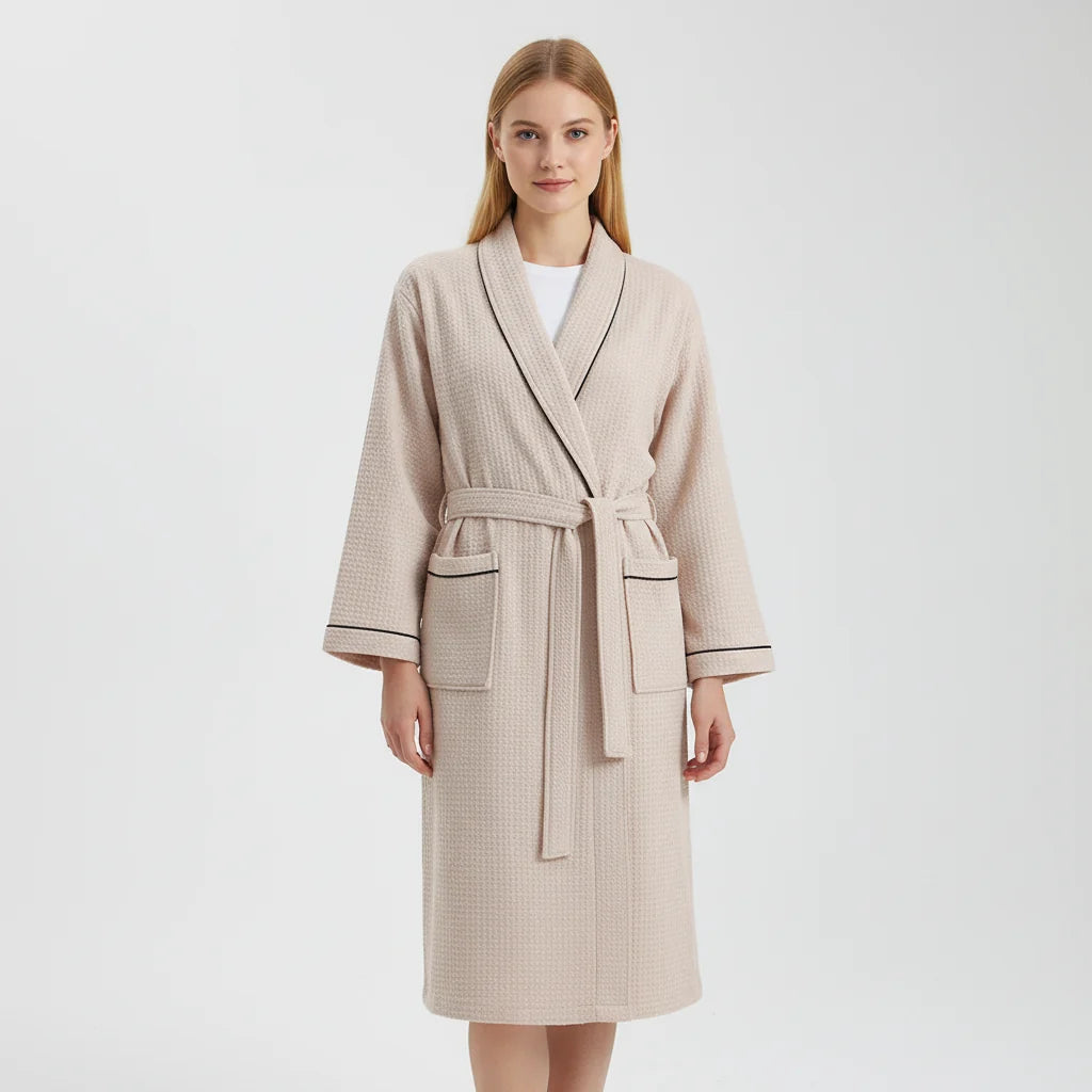 Women's Bathrobe Lightweight Waffle Kimono