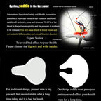 Women's Bike Saddle Noseless Thick Padding & Shock-Absorbing Base