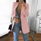 Women's Blazer Wrap Collar Versatile Work & Casual