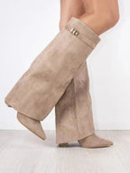 Women's Boots Fold-Over Cuff & 8.5 cm Block Heel
