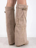 Women's Boots Fold-Over Cuff & 8.5 cm Block Heel