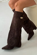 Women's Boots Fold-Over Cuff & 8.5 cm Block Heel