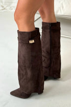 Women's Boots Fold-Over Cuff & 8.5 cm Block Heel