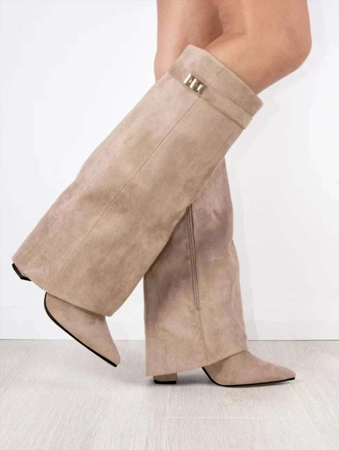 Women's Boots Fold-Over Cuff & 8.5 cm Block Heel