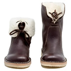 Women's Boots Full-Grain Leather Wool-Lined Non-Slip Rubber Sole