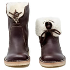 Women's Boots Full-Grain Leather Wool-Lined Non-Slip Rubber Sole
