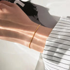 Women's Bracelet Minimalist Stainless Steel Adjustable Snake Clasp