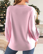 Women's Christmas Sweater Festive Motifs Long Sleeve Regular Fit