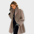 Women's Coat Wind-Blocking Wool-Blend & Soft Lining