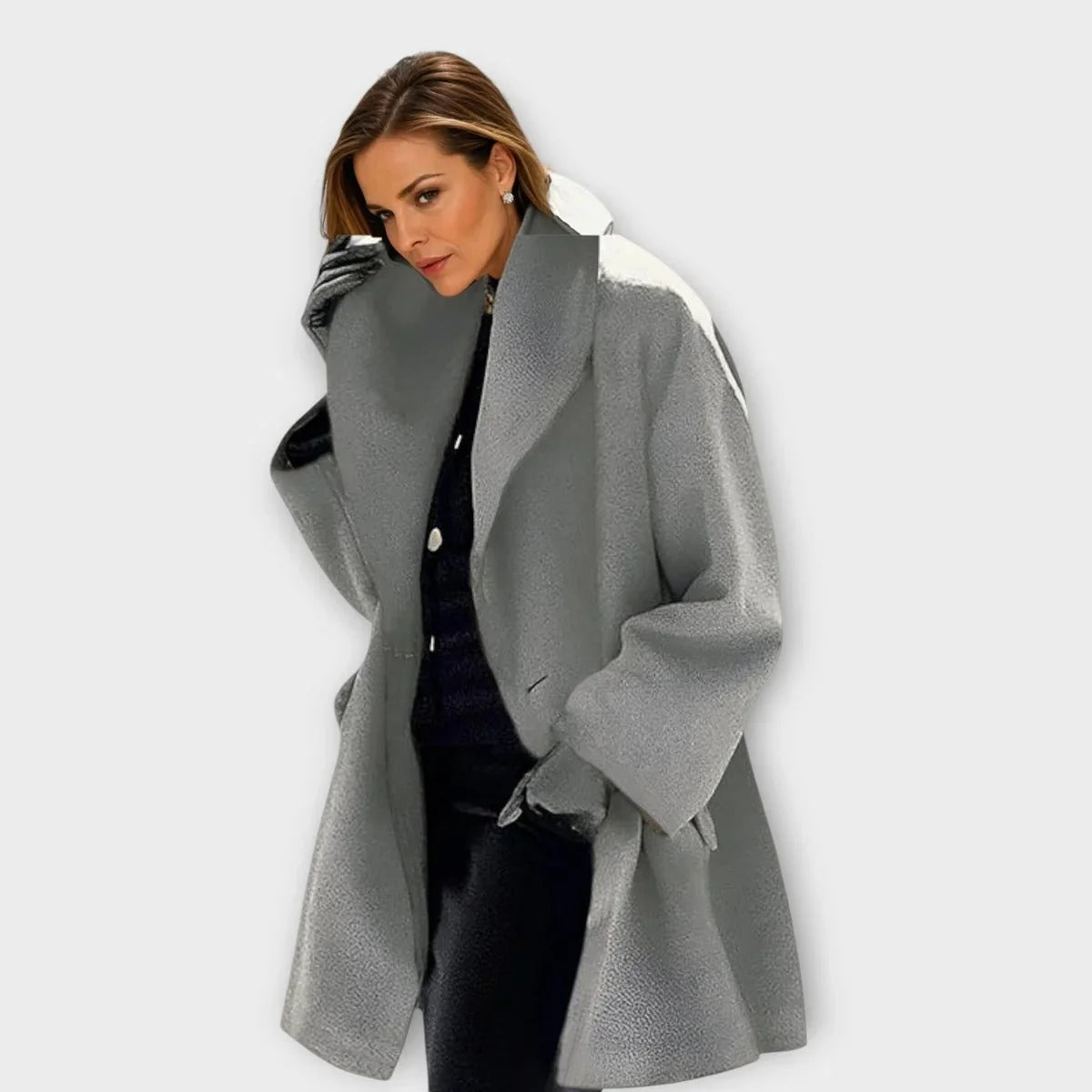 Women's Coat Wind-Blocking Wool-Blend & Soft Lining