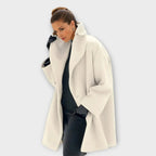 Women's Coat Wind-Blocking Wool-Blend & Soft Lining