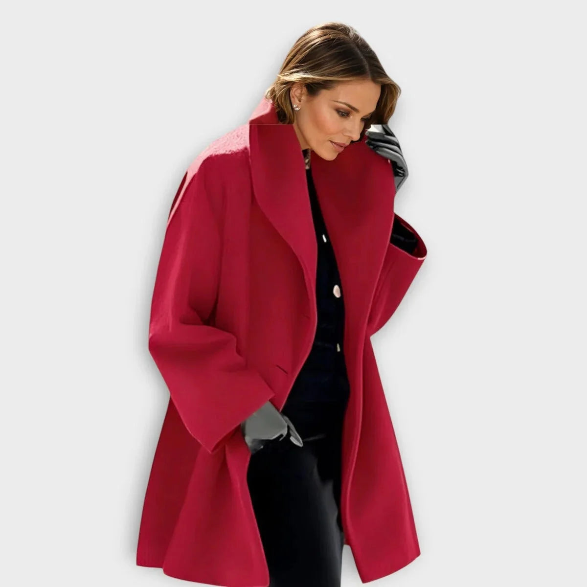Women's Coat Wind-Blocking Wool-Blend & Soft Lining