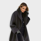 Women's Coat Wind-Blocking Wool-Blend & Soft Lining