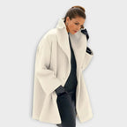 Women's Coat Wind-Blocking Wool-Blend & Soft Lining