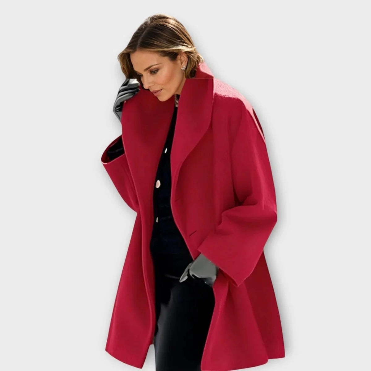 Women's Coat Wind-Blocking Wool-Blend & Soft Lining