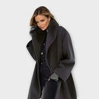 Women's Coat Wind-Blocking Wool-Blend & Soft Lining