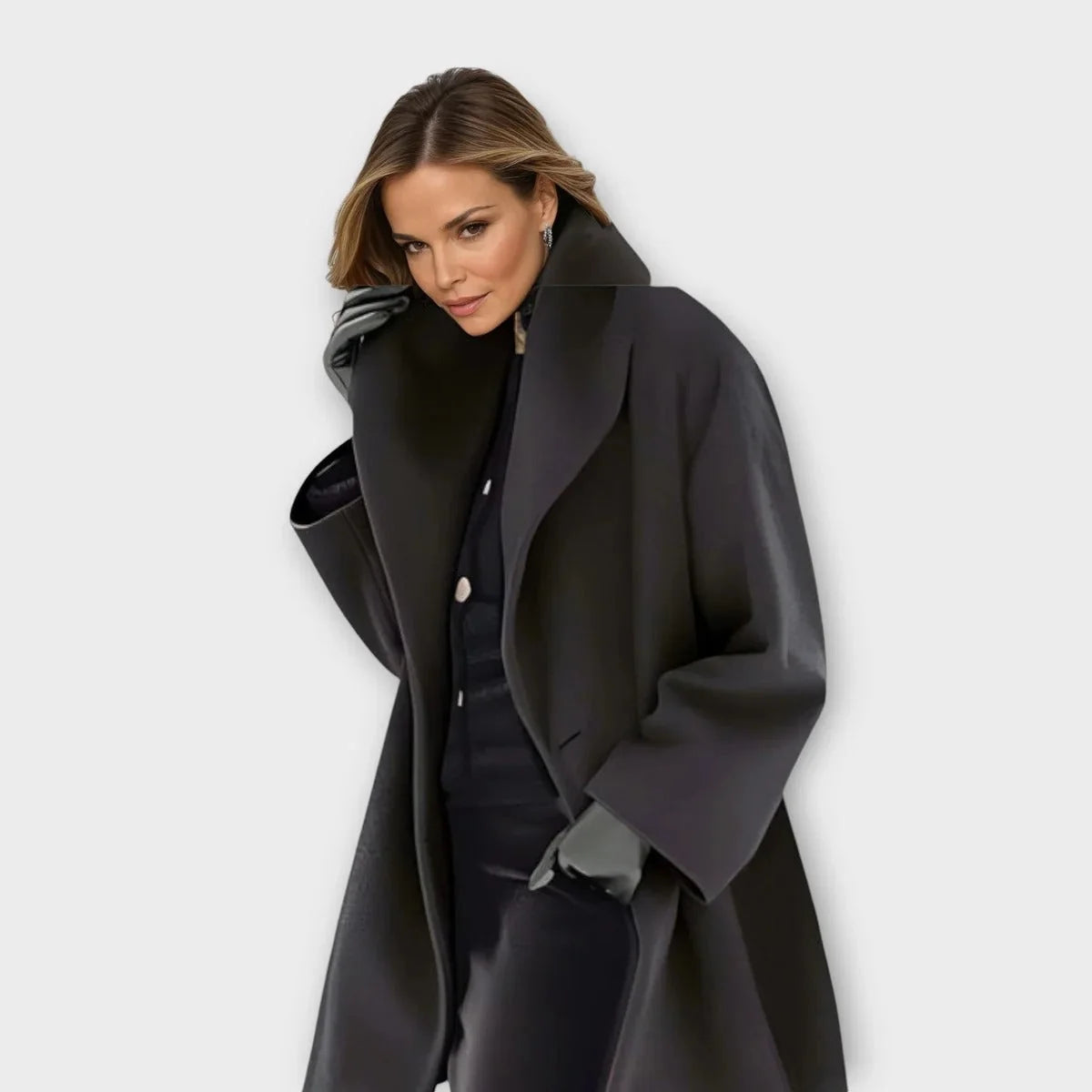 Women's Coat Wind-Blocking Wool-Blend & Soft Lining